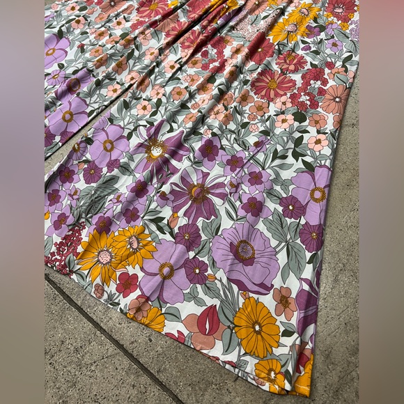 💚 3246. Floral Boho Smocked Waist Wide Leg Pants - Picture 9 of 12